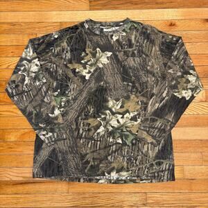 Vintage Mossy Oak Camo Classics Long Sleeve Frocket T Shirt Size XL